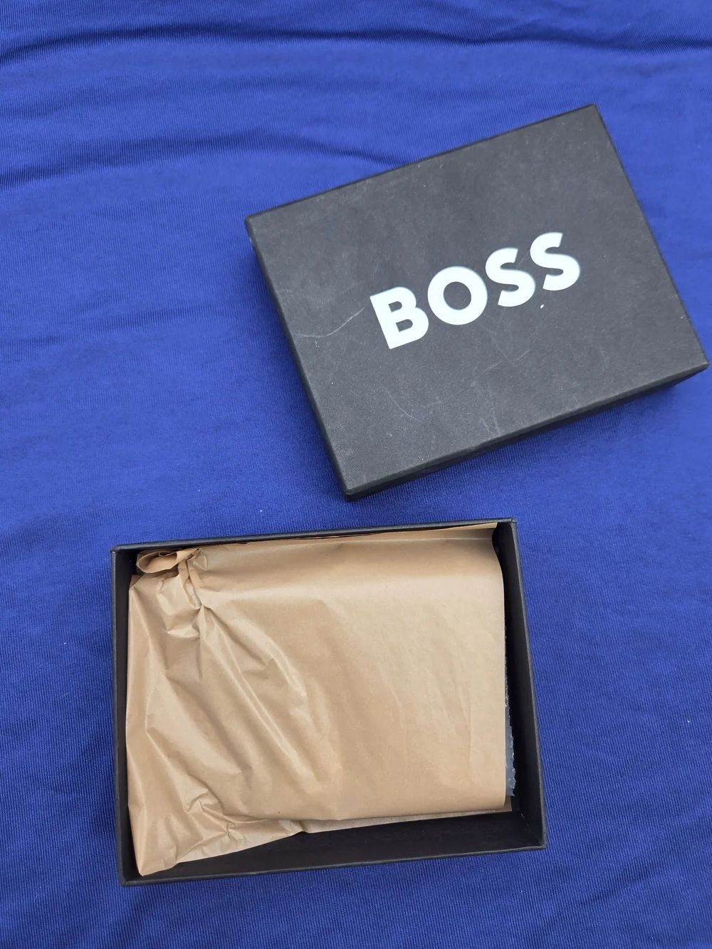 BOSS Men’s Black Leather Card Holder - Slim Wallet